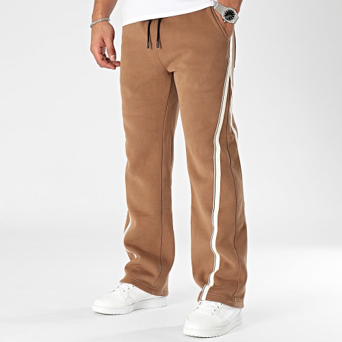 Pantalon Jogging A Bandes Marron