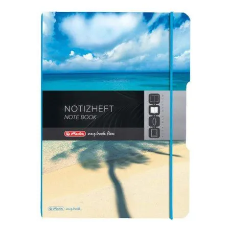 Herlitz Notizheft PP A4 Flex Palme kariert liniert