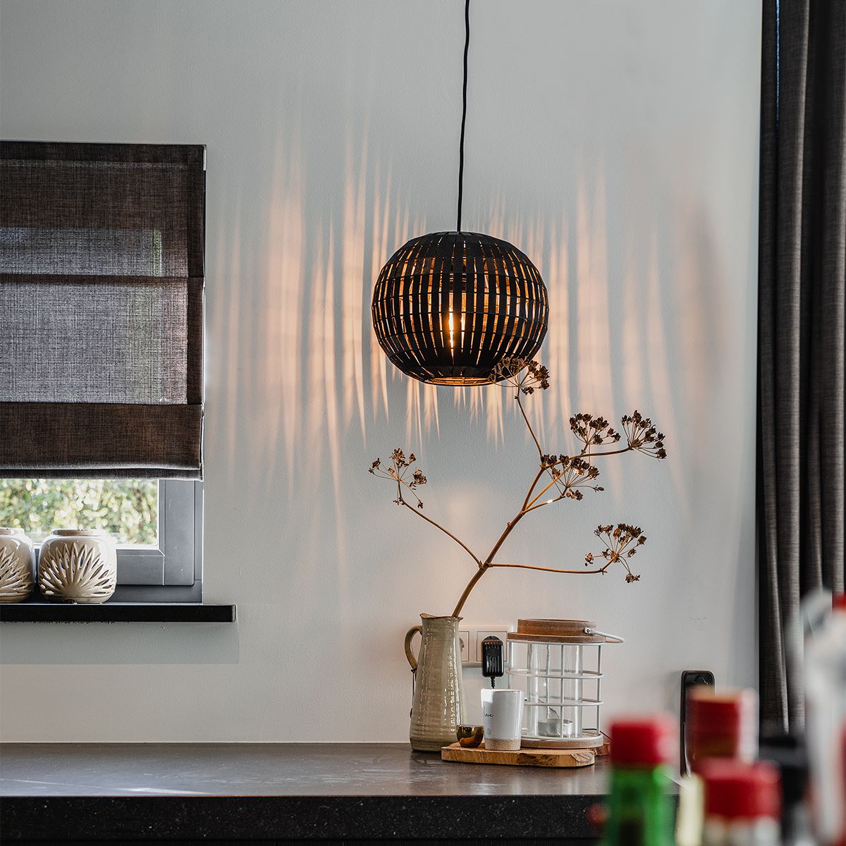 Moderne hanglamp zwart 30 cm - Zoë