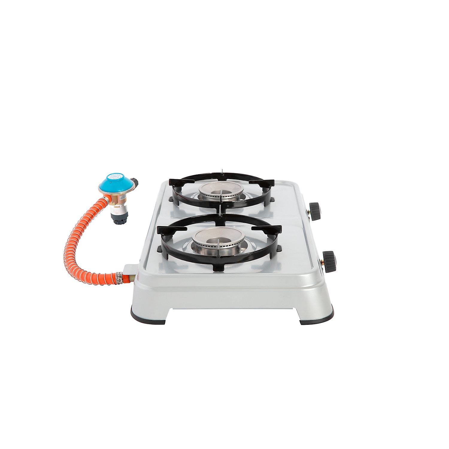 Campingaz Camping Cook Gaskocher mit Schlauch &amp,  Regler für CV- Kartusche, 2-flammig