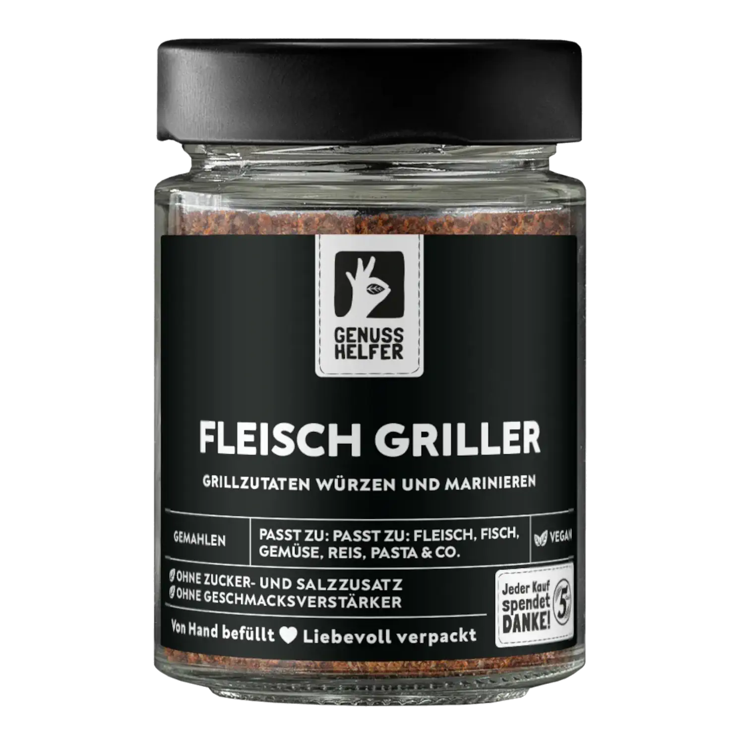 Fleisch Griller, gemahlen, im Glas