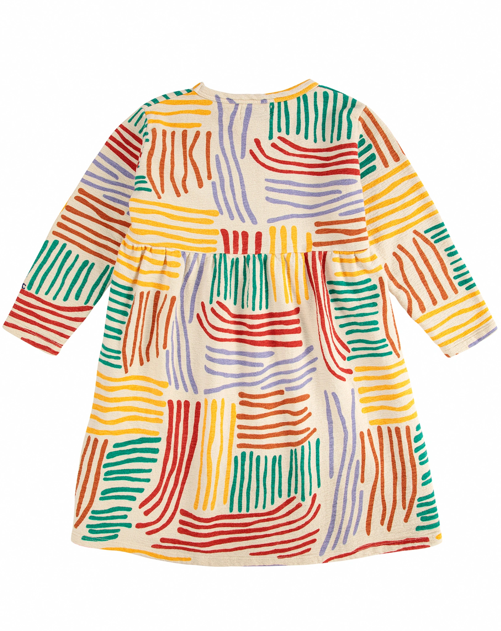 Langarm-Kleid CRAZY LINES AOP in multicolor