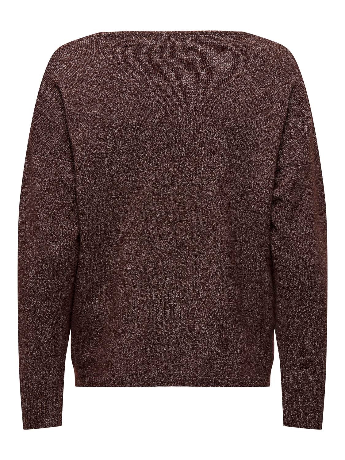 ONLRICA Strickpullover Deep Mahogany