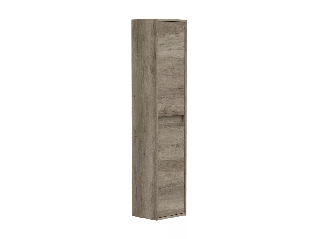 Colonne Salle de Bain Suspendue avec 2 portes coloris nordik - 140 x 30 x 26 cm