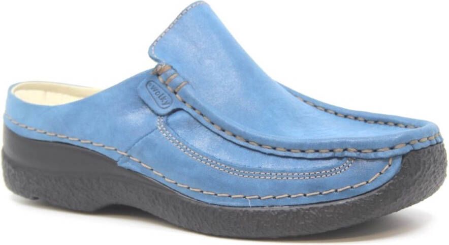 Wolky Dames Klompen 06202 Roll Slide Blauw