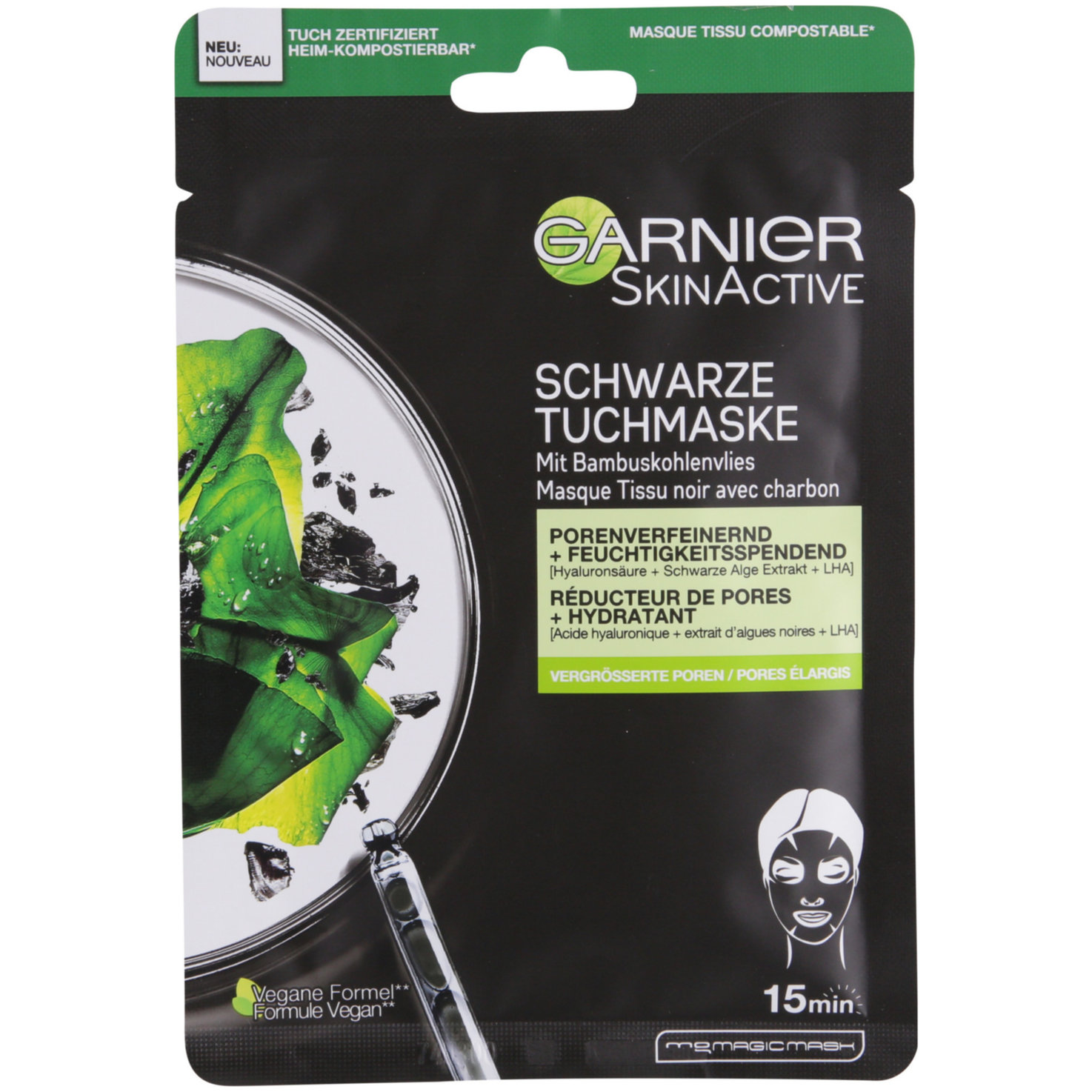 Garnier schwarze Tuchmaske Algen
