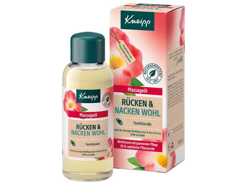 Kneipp Massageöl Rücken und Nacken Wohl 100 ml Natürliches Massageöl durchwärmt die Muskulatur
