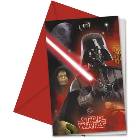 Procos Star Wars Einladung mit Umschlag, 6 Stück