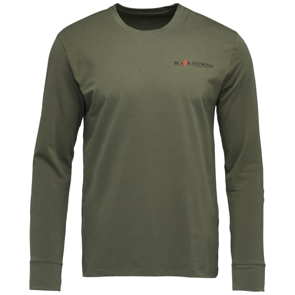 T-shirt escalade BLACK DIAMOND HERITAGE WORDMARK LS TEE TUNDRA