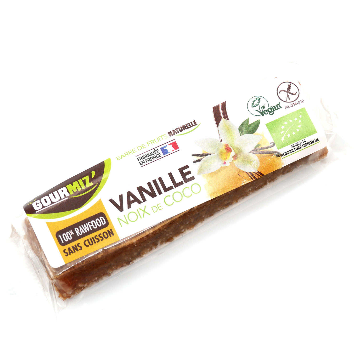 Barre crue et bio Vanille - Noix de coco