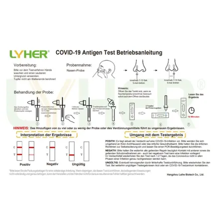 Lyher Covid 19 / Corona Schnelltest, 1 Stück