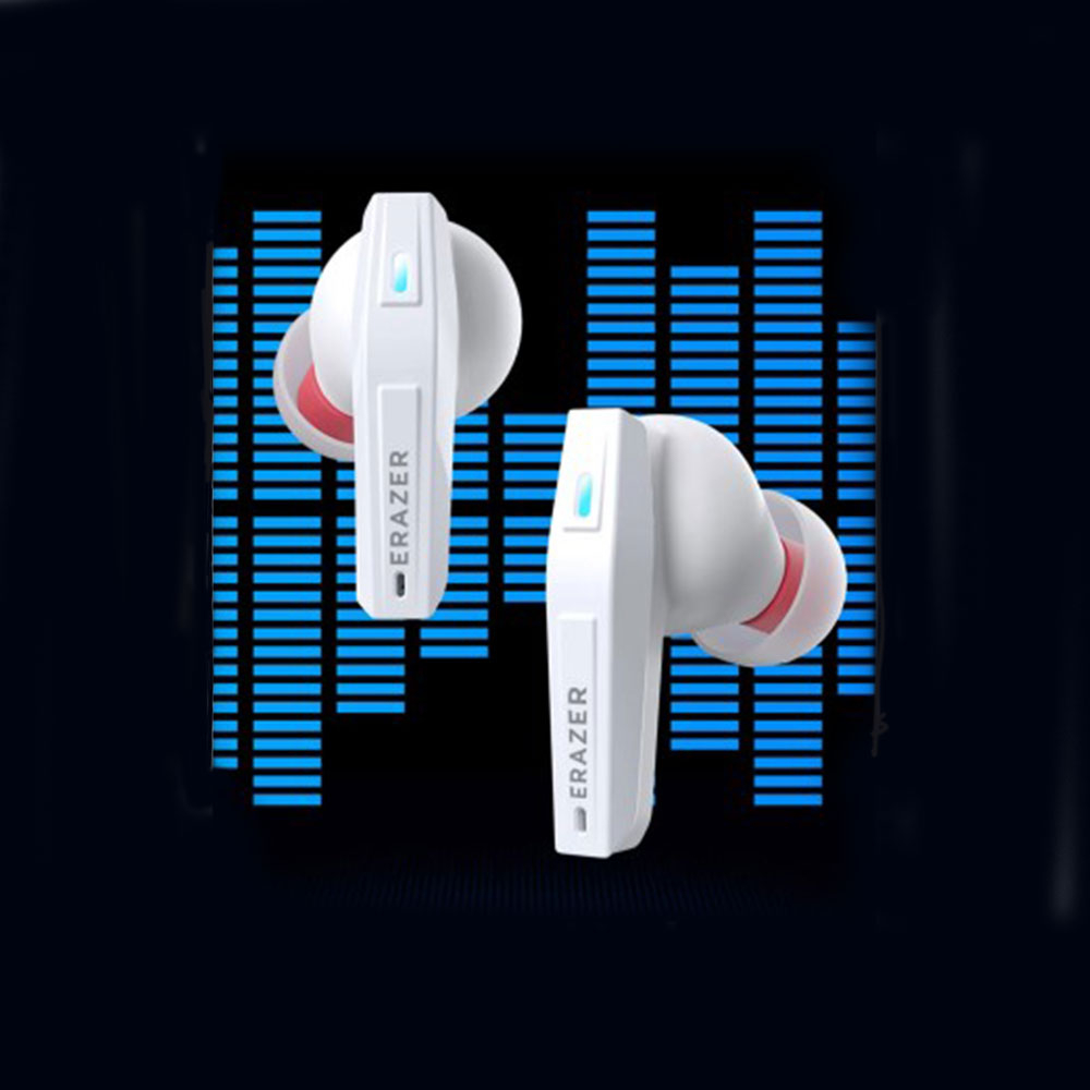 Erazer (by Lenovo) - XT86 Bluetooth 5.4 TWS In-Ear Gaming Kopfhörer Headset mit Ladecase (300mAh) - Weiss