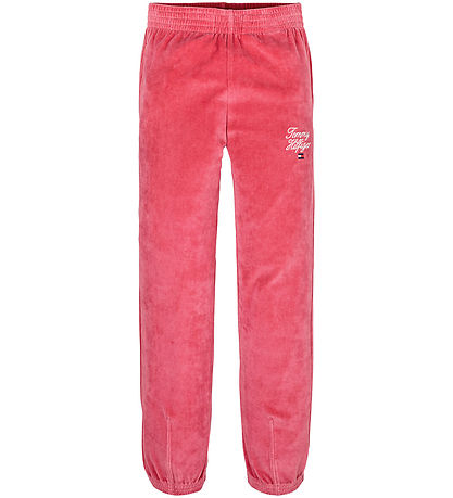 Tommy Hilfiger Velourbukser - Script - Heritage Pink