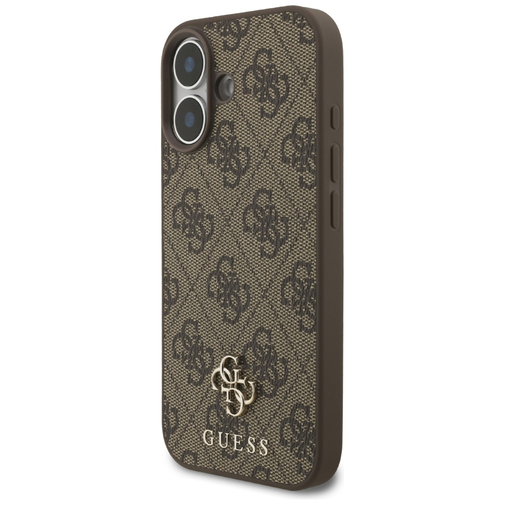 iPhone 17 MagSafe Leder Hardcase Hülle 4G Small Classic Logo (GUHMP17SP4SM4MW) - Braun