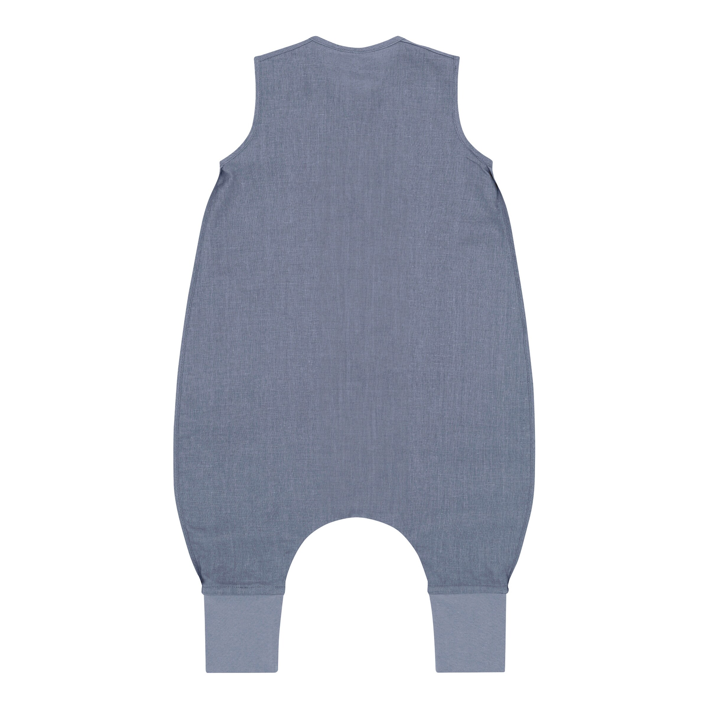 emma & noah Sommer-Sleepoverall Leinen 0.5 TOG Essential Blau