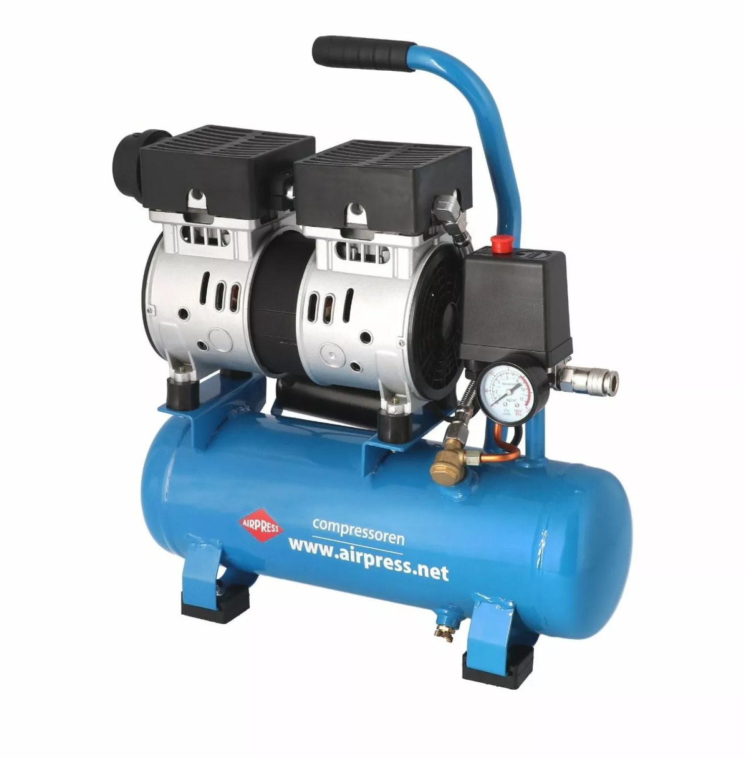 Airpress L 6-105 Silent Compressor - Olievrij - 6L - 8 bar