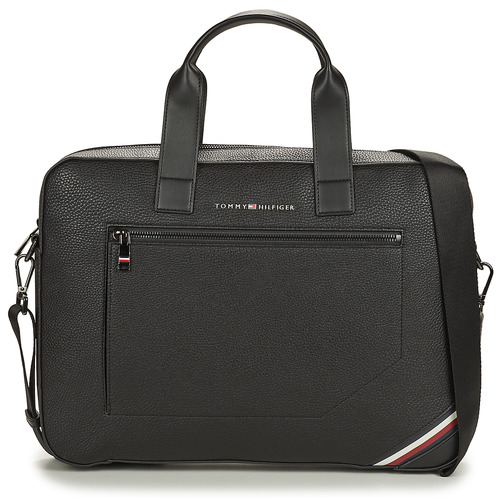 Tommy Hilfiger - TH CENTRAL SLIM COMPUTER BAG - Noir