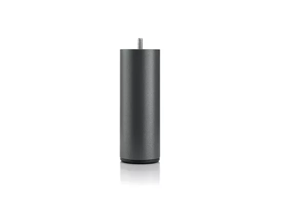 BELLECOUR LITERIE | Pied de lit cylindrique en métal Noir Hauteur 20 cm (vendu à l'unité)