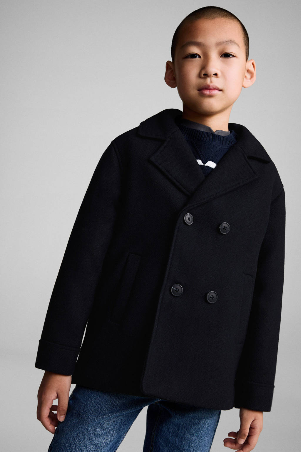Mango Kids gewatteerde jas marine