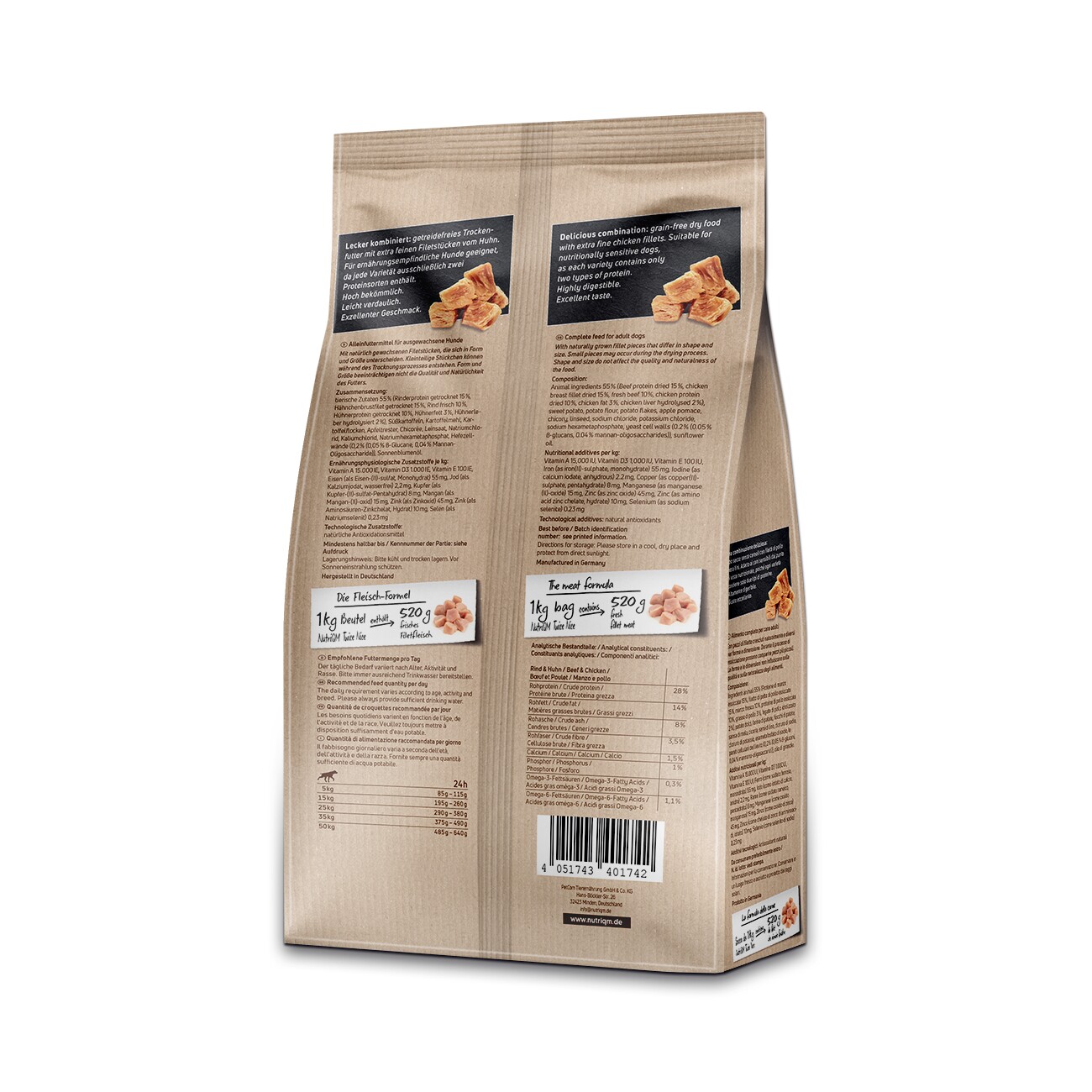 NutriQM Twice Nice Rind und Huhn 4 kg
