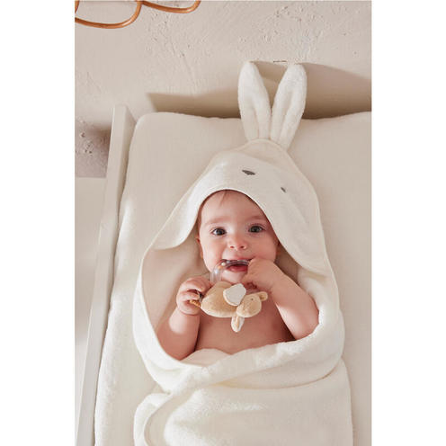Cape de bain + gant de toilette Snow - Bali Moka et Snow - NOUKIE 'S