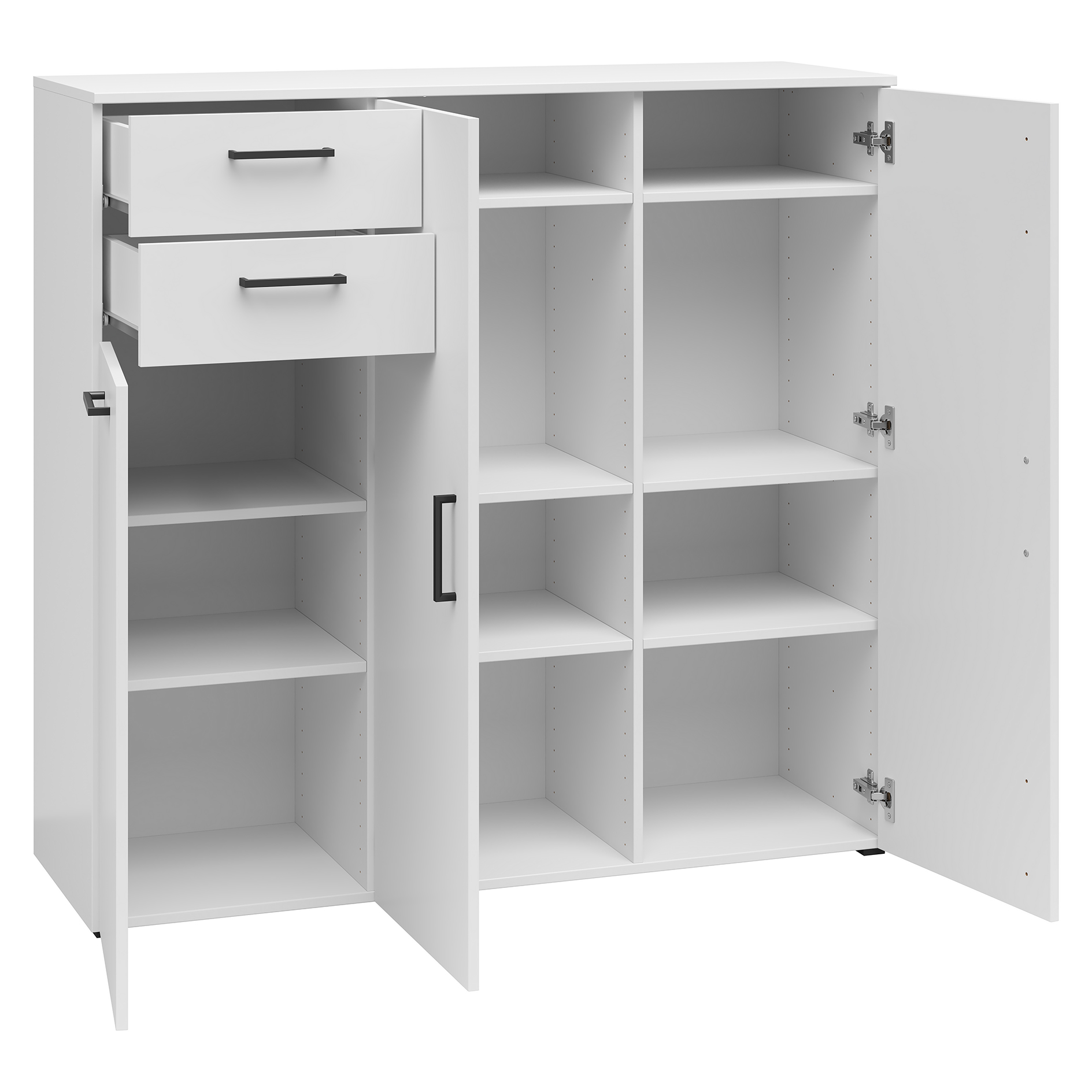 Sideboard - weiß - 115 cm hoch
