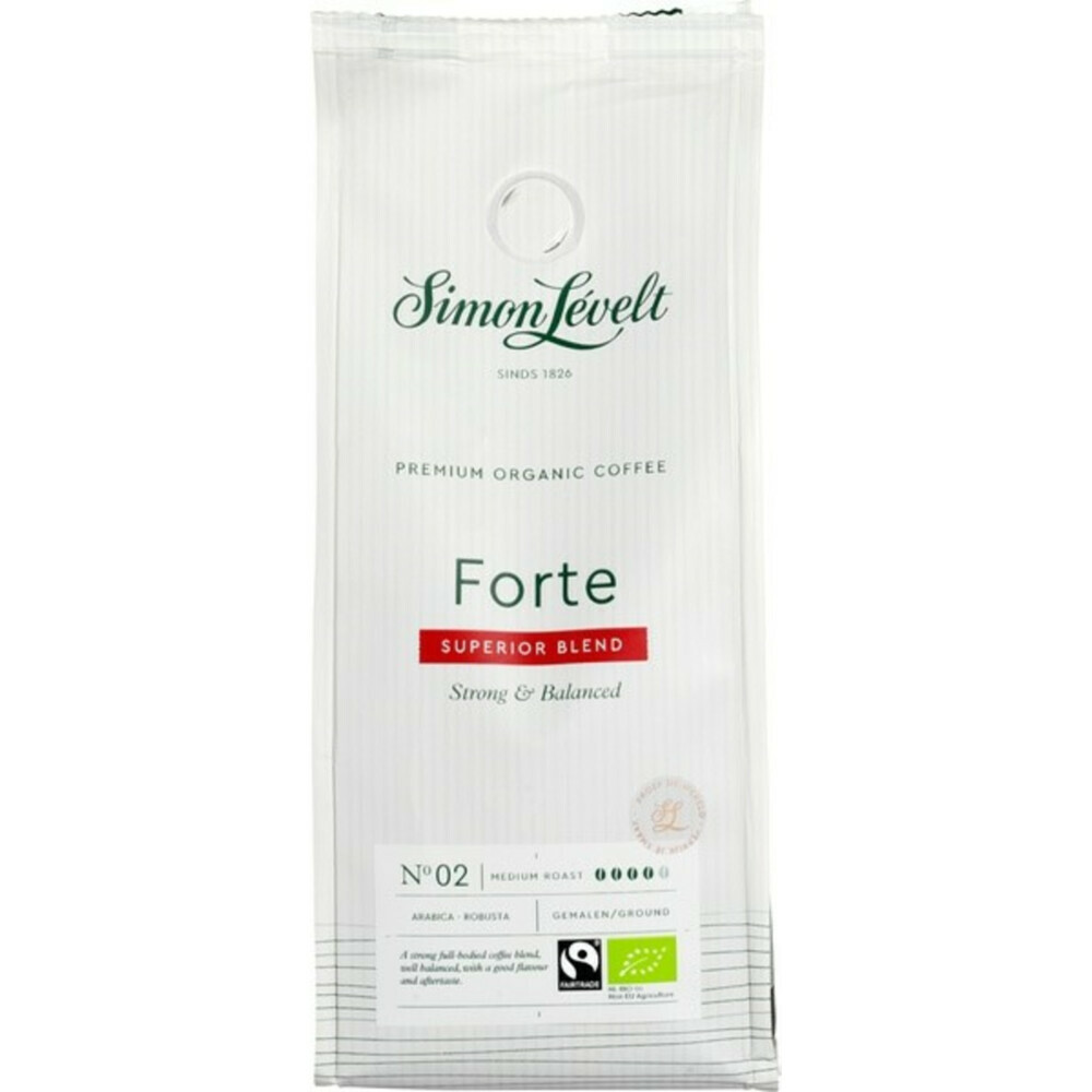 3x Simon Levelt Koffie Organico Forte250 gr