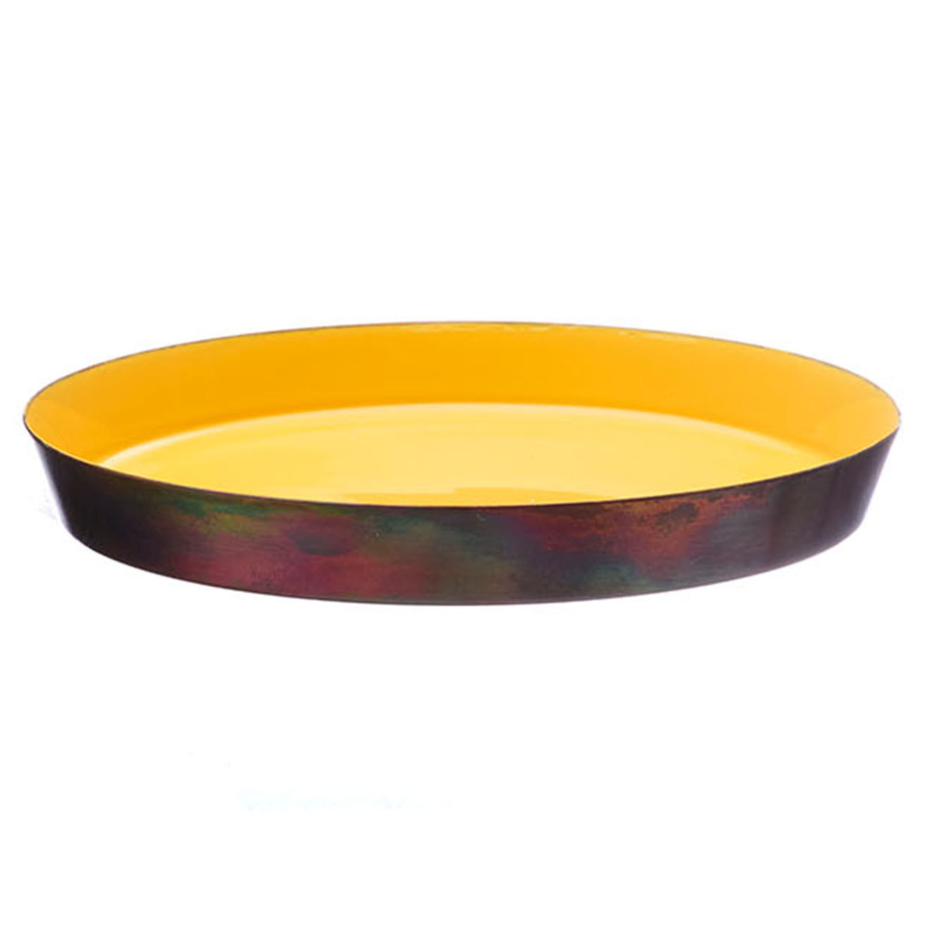 Bjorn Plateau de service en métal Safran - D.20 cm