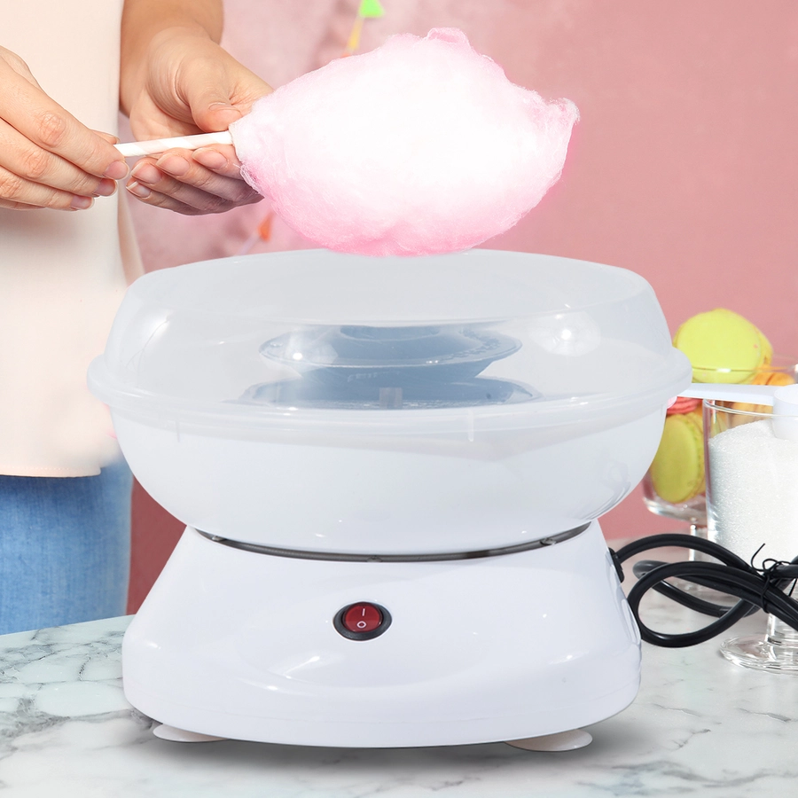 HOMCOM Zuckerwattemaschine weiß
