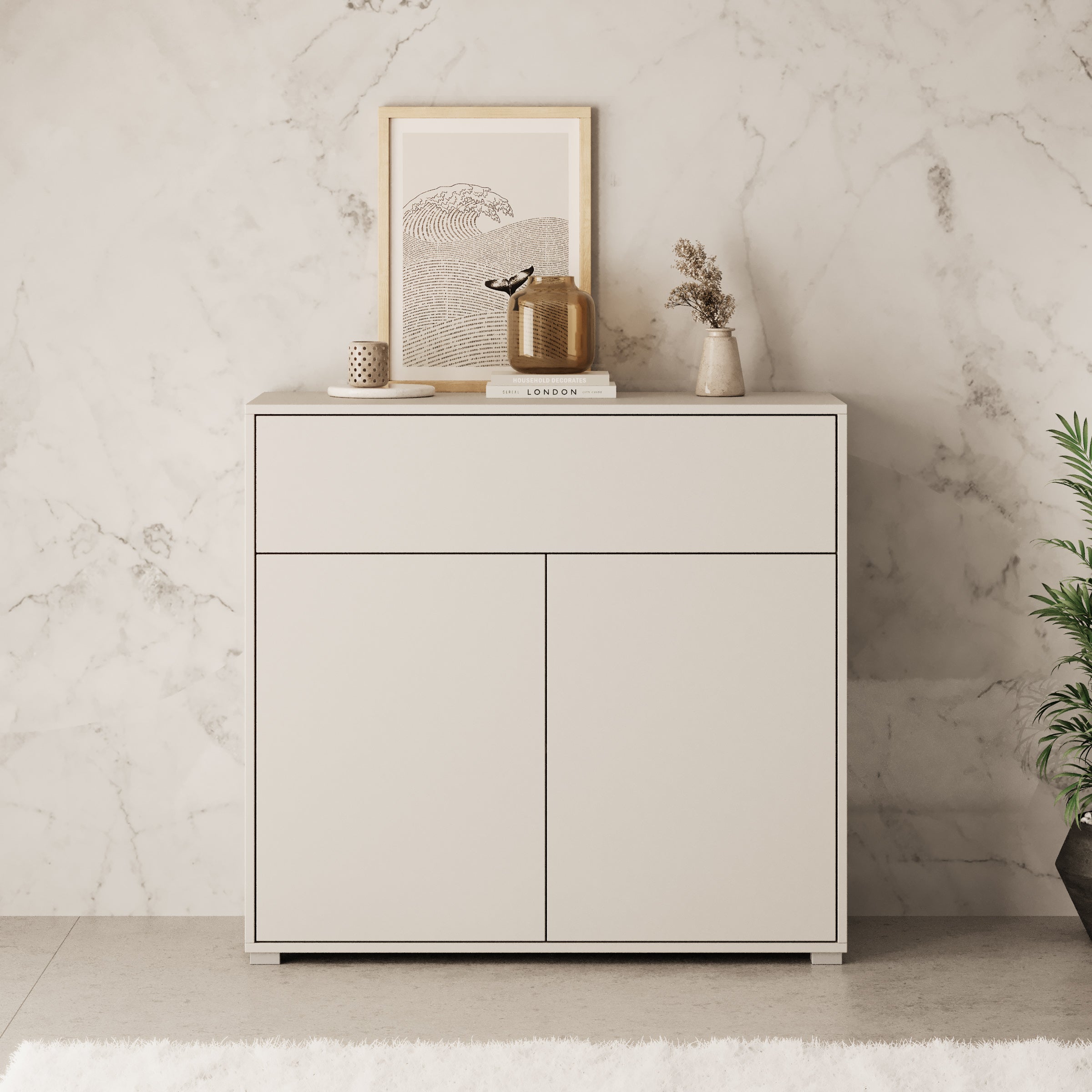 Gideon - Dressoir - Beige - 100x40x93 cm