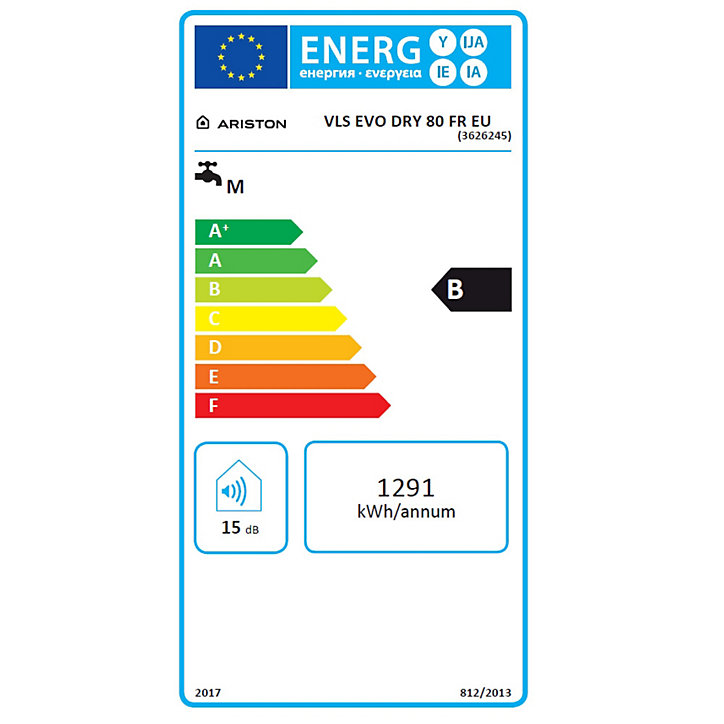 Chauffe-eau électrique plat Ariston Velis Evo Dry 80L