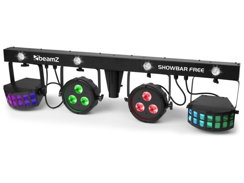 BeamZ Lichtset ShowBar Free Bar mit 2x PAR, 2x Derby und 4x Strobe