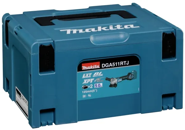 Makita DGA511RTJ - Vinkelkværn - ledningfri - 125 mm - 2x 5ah batteri og lader