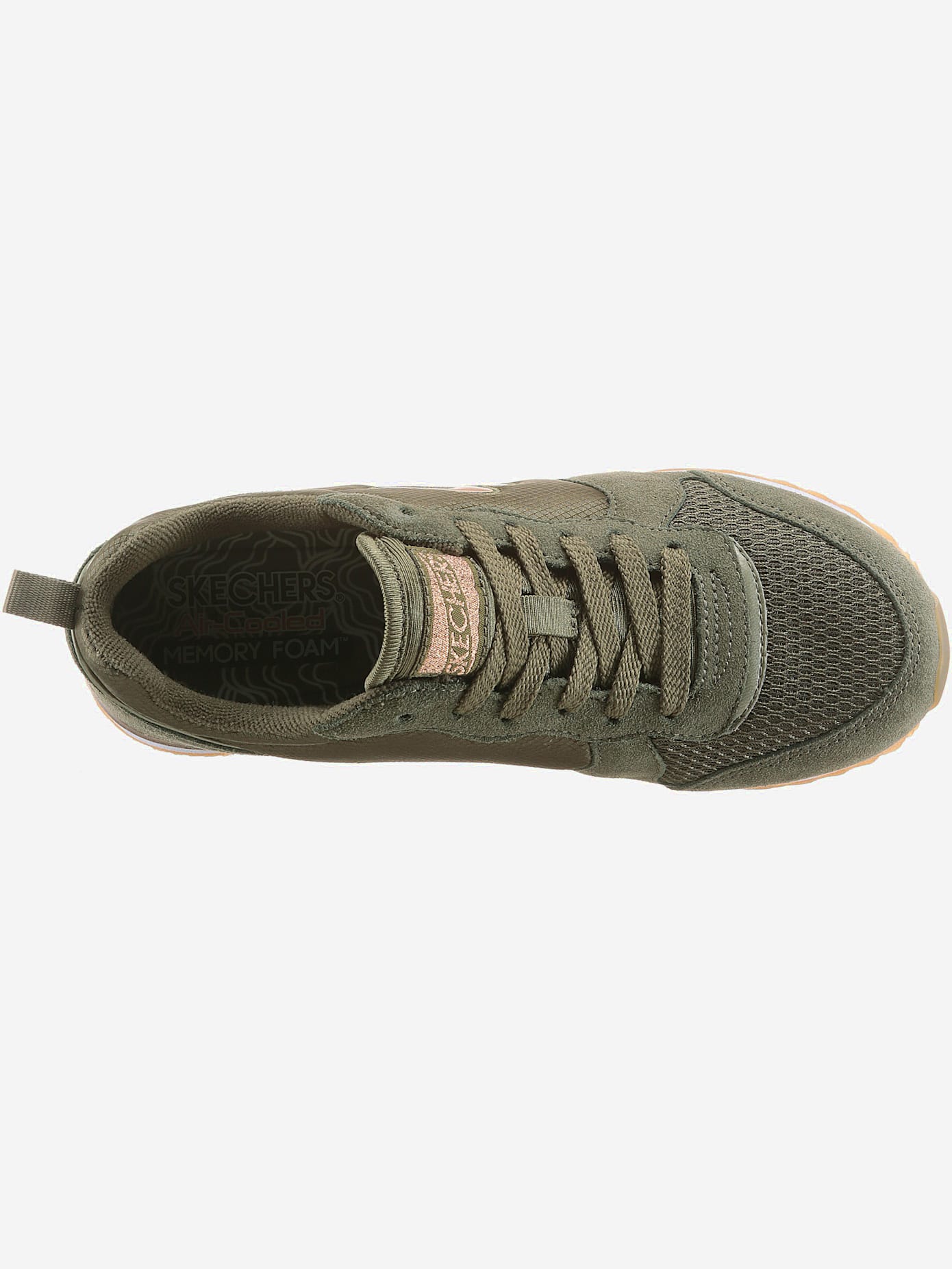 Baskets sneakers hybrides skechers en cuir velours doux, textile et synthétique