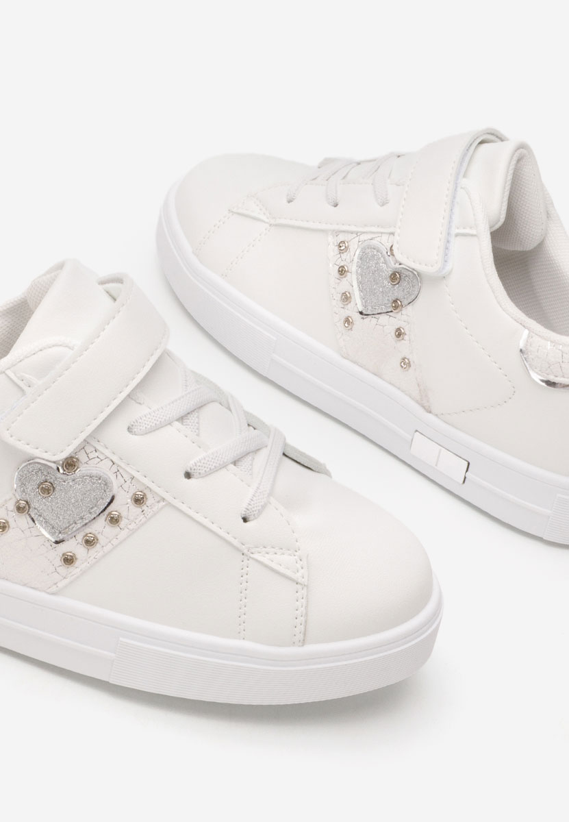 Baskets pour filles blancs Heart