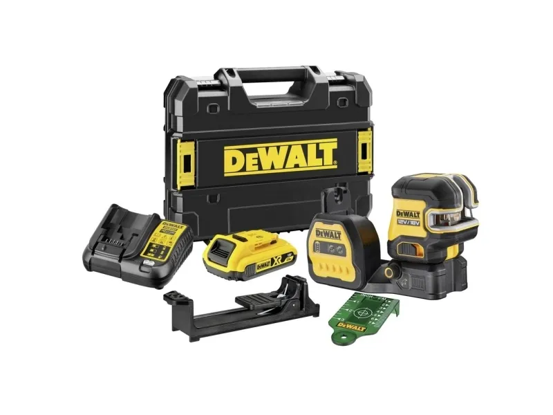 DEWALT.LASER LINEAR 12/18V DCE825D1G18 GRØN   5-POINT 1x2.0Ah