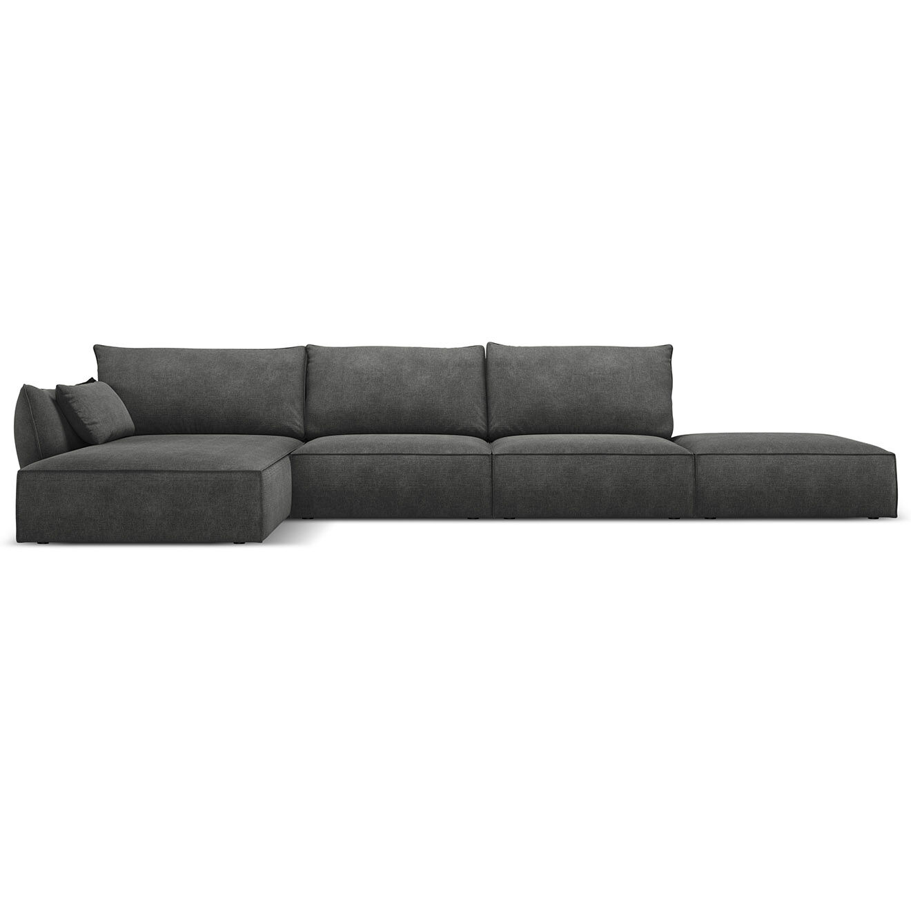 Mazzini Sofas Canapé D'Angle Gauche Vanda 5 Places 1 gris - 386x166x85 cm