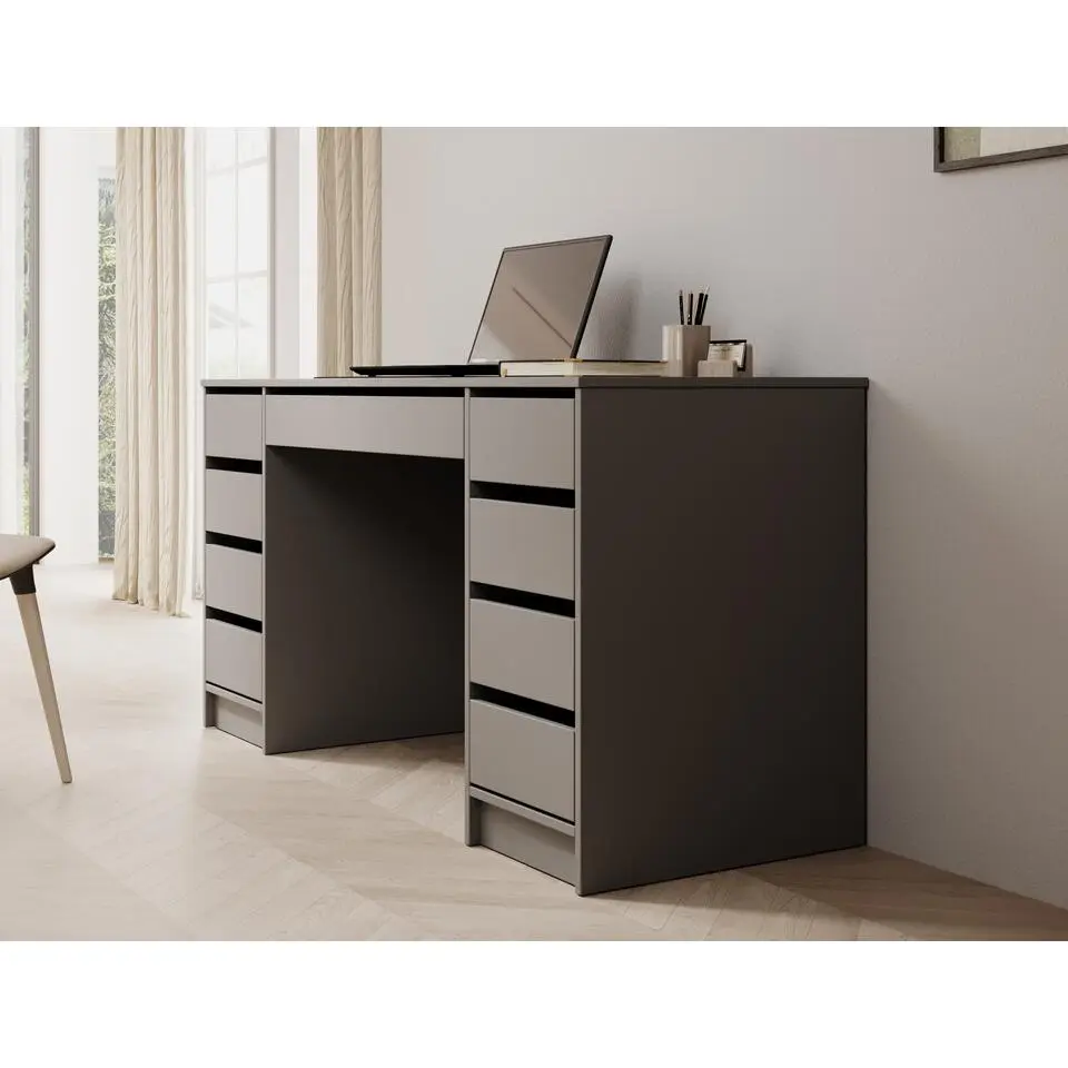 Meubella - Bureau Avio 2 - Antraciet - 154 cm