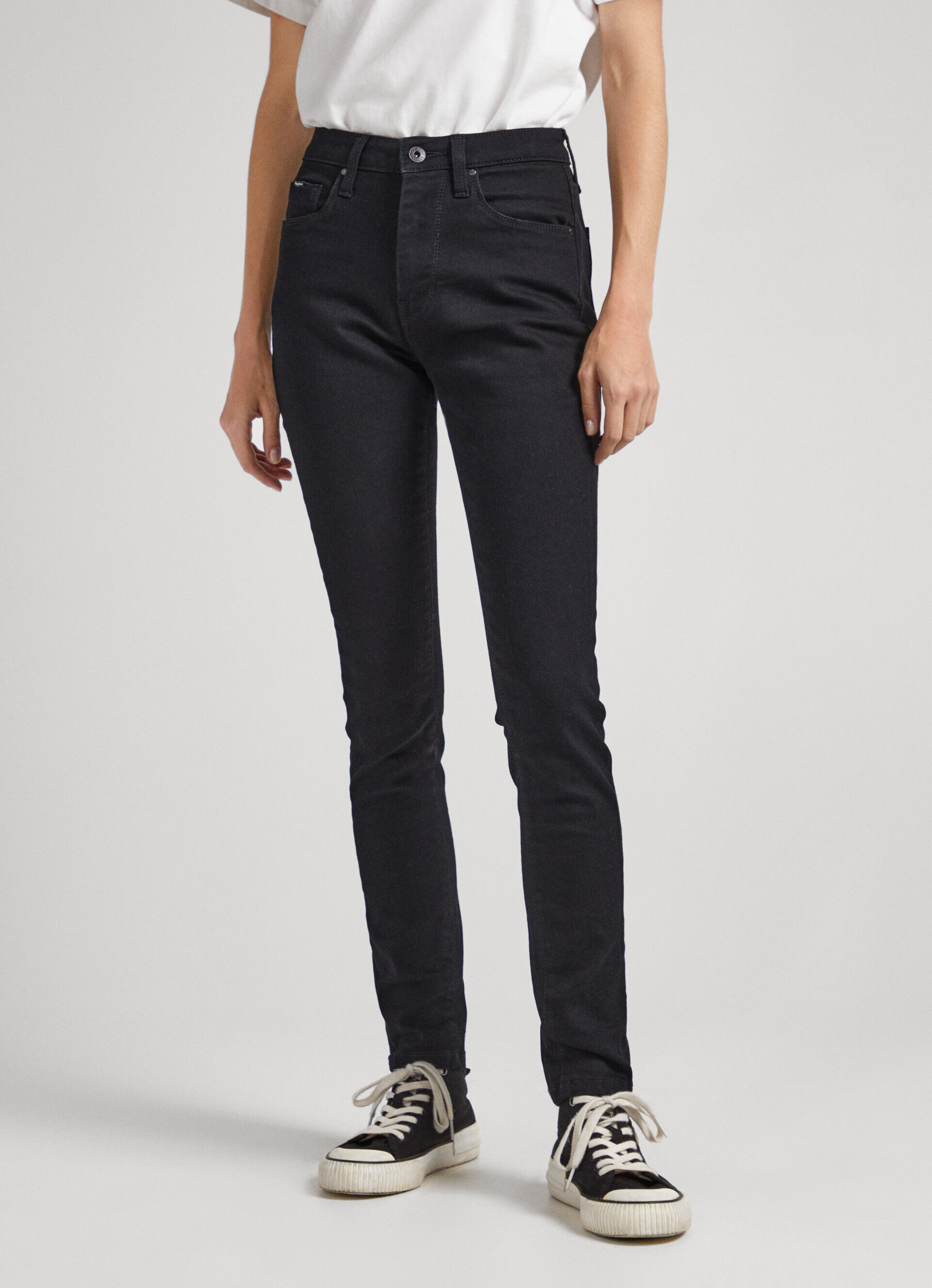 Calça jeans skinny de cintura alta estilo regent fit - jeans