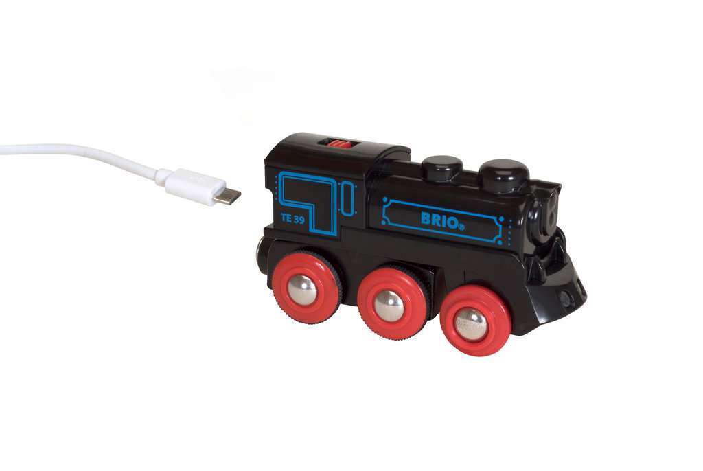BRIO Spiel Schwarze Akku-Lok mit Mini-USB