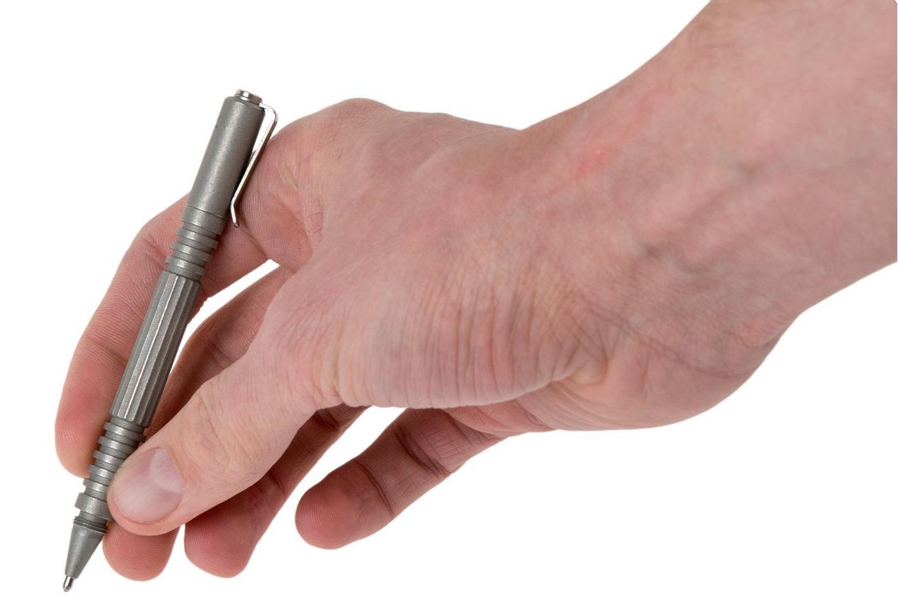 Rick Hinderer Investigator Pen Stainless Steel Working Finish, tactische pen