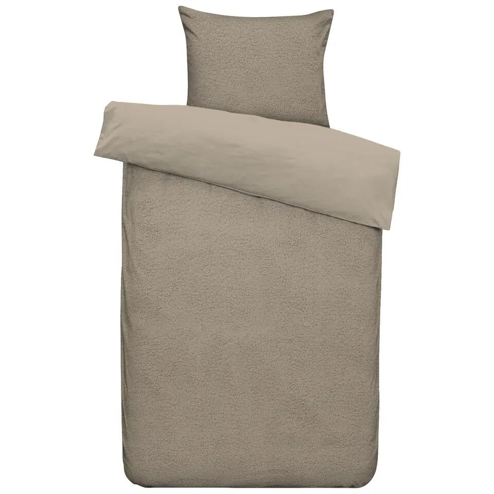 Dekbedovertrek Teddy Favorite Fuzzle - bruin- 140x220 cm