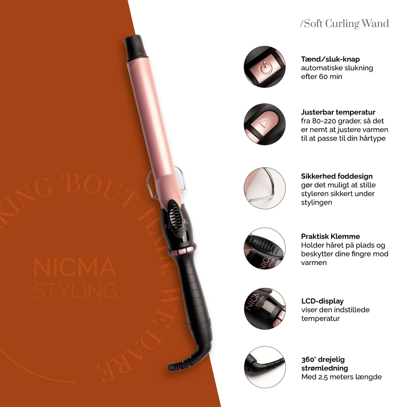 NICMA Styling Soft Curling Wand (28mm)