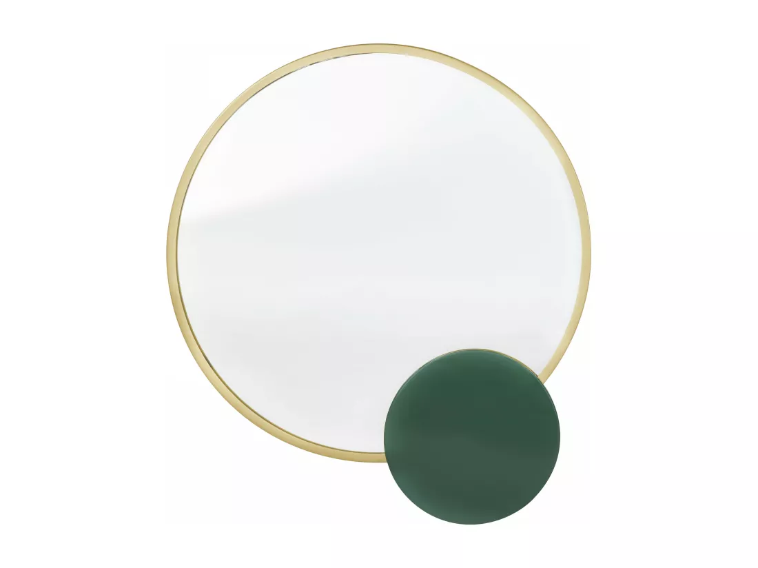 Miroir avec détail en métal émaillé 67 cm