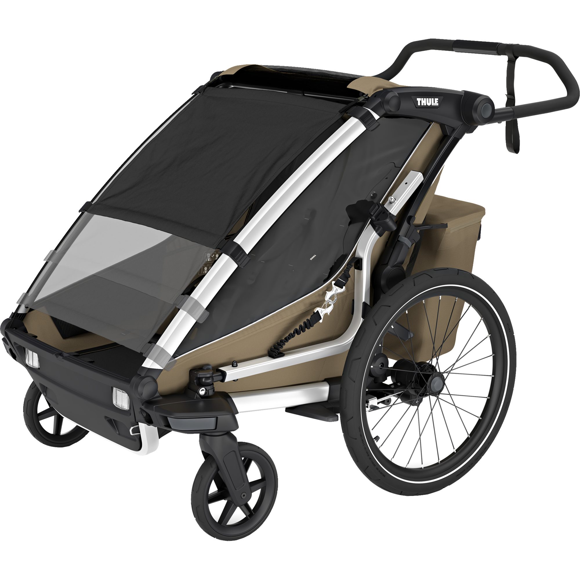 Thule Chariot Cross 2 Double Fahrradanhänger 2 Sitzer khaki