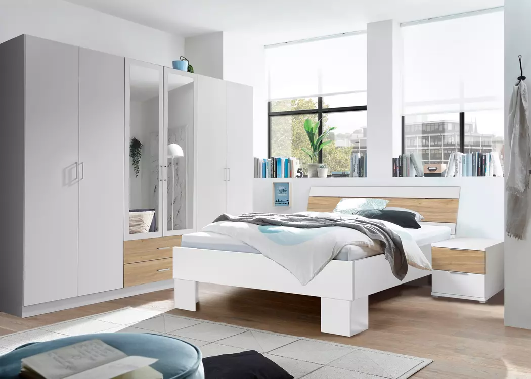 Bett mit Nachttischen Timbon 180 x 200 cm