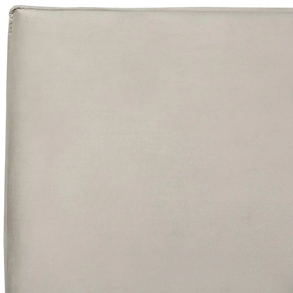 LAVAUR - Bed met opbergruimte - Taupe - 180 x 200 cm - Fluweel
