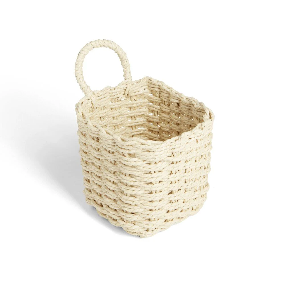 Lot de 3 panières tressées rangement salle de bain