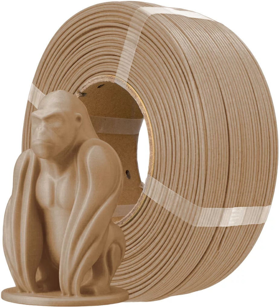 AzureFilm  Refill LumberLay Bamboo, 1,75 mm / 750 g    PLA Filament mit recyceltem Holz in Bamboo