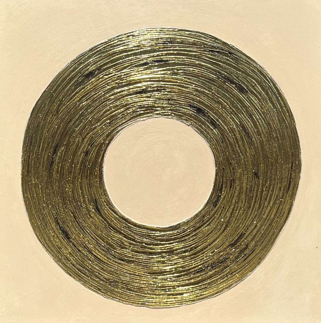 Schilderij Golden Circle OA-008 Original Art B140 x H140 cm